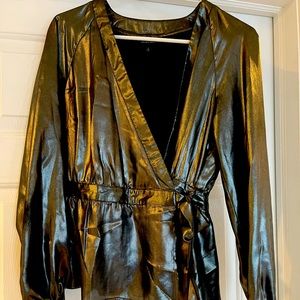 Metallic Wrap Shirt